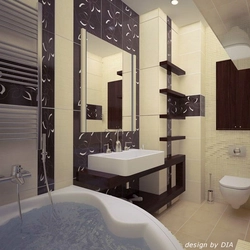 White brown bath design