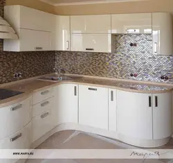 Пешдоман ва countertop барои як акс ошхона беж