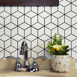 Interior tiles diamond pattern for bathroom
