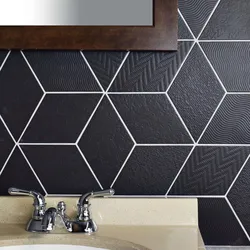 Interior tiles diamond pattern for bathroom