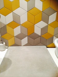 Interior tiles diamond pattern for bathroom
