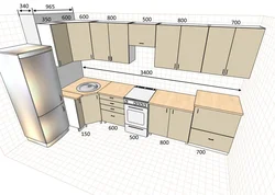 Дызайн праекты фота кухняў з памерамі за ўсё