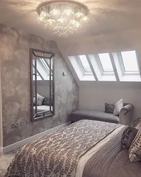 Photo Of Bedroom Design With Sloping Ceiling