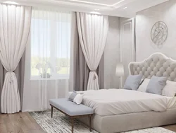 Neoclassical Curtains In The Interior Of The Living Room Photo