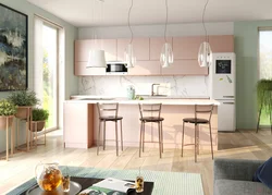 Pastel kitchen design photo