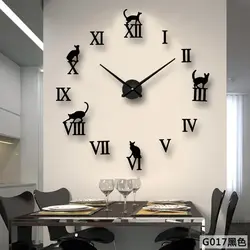 Большие часы в интерьере кухни