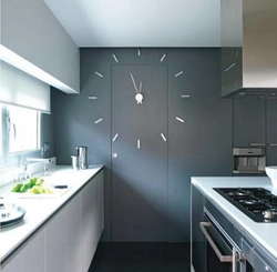 Large clock in the kitchen interior