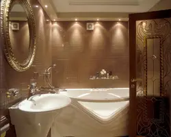 Ванна бөлмесінің алтын интерьері