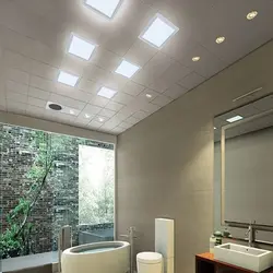 Bathroom ceiling lamps in the interior