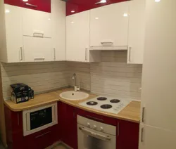 Photos of sets for a small kitchen