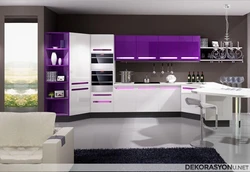 Lilac kitchen design small