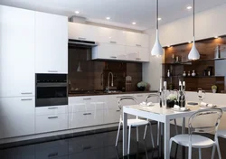 Kitchen Interiors In One Line