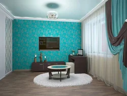 Обои В Комнате Двух Цветов Фото В Гостиной