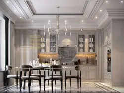 Neoclassical kitchens in the interior of the house