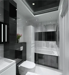 Bathroom in Khrushchev design black and white