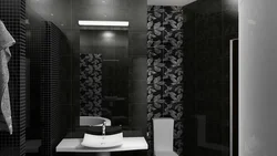 Bathroom in Khrushchev design black and white