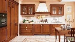 Wooden kitchen furniture photo