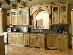 Wooden kitchen furniture photo