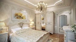 Интерьер светлой классической спальни