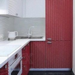 Corrugated facades for the kitchen photo