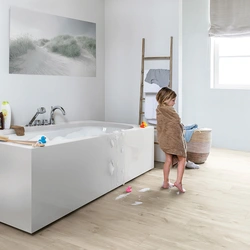 Quartz vinyl tiles in the bathroom photo