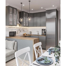 Kitchen design 16 m2 in a modern