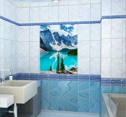Photo of plastic with a pattern for the bathroom