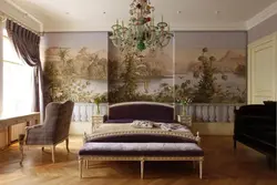 Fresco on the wall photo in the bedroom photo