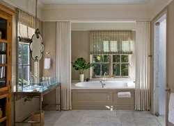 Bath room with window photo