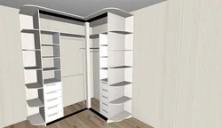 Corner wardrobe in the bedroom contents with dimensions photo