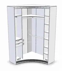 Corner Wardrobe In The Bedroom Contents With Dimensions Photo