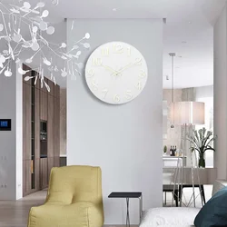 Clock in the living room interior