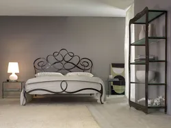 Bedroom with wrought iron bed interior