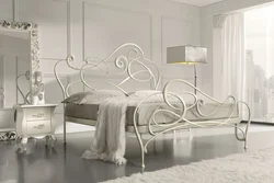 Bedroom with wrought iron bed interior