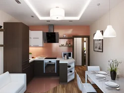 Kitchen design for a studio apartment 18 square meters