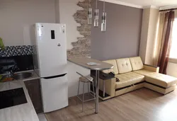 18 kvadrat metrlik studiya kvartirasi uchun oshxona dizayni