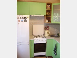Kitchens with stove in Khrushchev photo