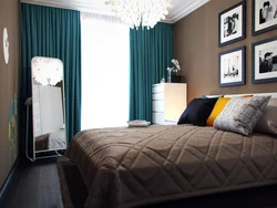 Combination Of Dark Brown In The Bedroom Interior