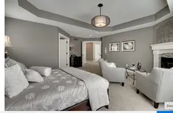 Photo of suspended ceilings in a white bedroom