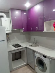 Кухня 6 кв м дизайн фото хрущевка с газовой колонкой