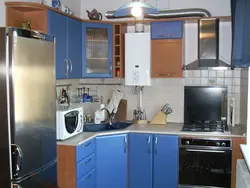 Кухня 6 кв м дизайн фото хрущевка с газовой колонкой