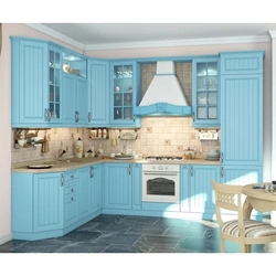 Provence blue kitchen photo