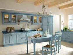 Provence blue kitchen photo