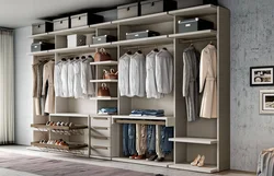 Wardrobes shelves in the bedroom photo