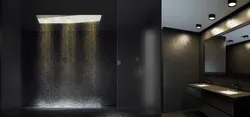 Işıqlandırma ilə vanna otağı tavan dizaynı