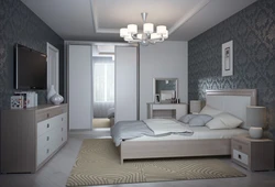 Bedroom design with white furniture