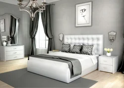 Bedroom design with white furniture