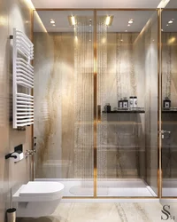 Tropical shower in the bathroom design photo