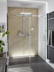 Tropical shower in the bathroom design photo