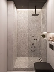 Tropical shower in the bathroom design photo